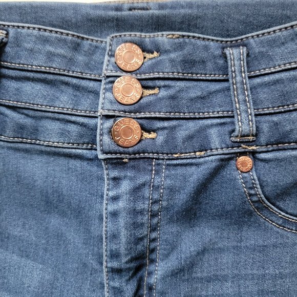 EUC Super High-Waisted Stretch Copper Studded Guess Jeans Size 28 - Picture 3 of 14